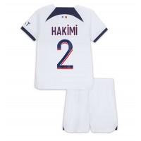 Maglie da calcio Paris Saint-Germain Achraf Hakimi #2 Seconda Maglia Bambino 2023-24 Manica Corta (+ Pantaloni corti)